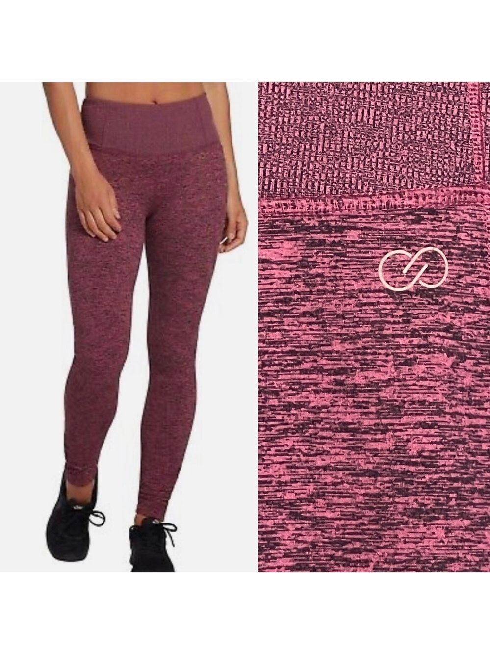 Calia By Carrie Underwood Cozy Leggings Venetian Berry Heather Yoga Pant…
